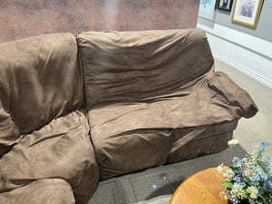 Plush Chocolate Brown Reclining Sectional Sofa