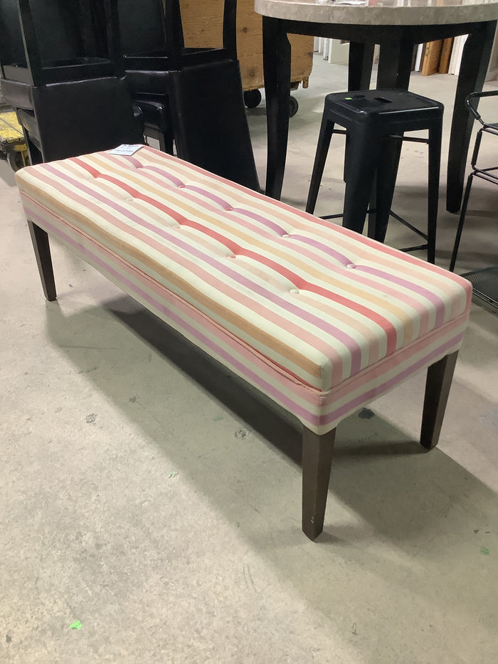 Plush Striped Bench