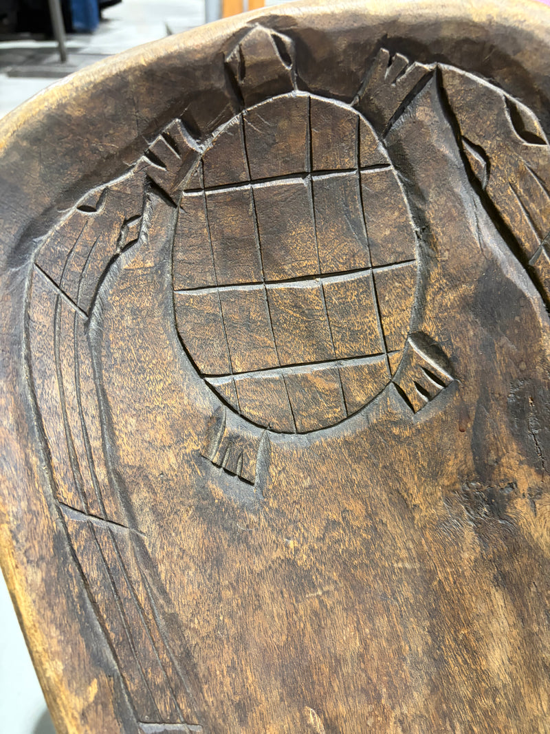Hand-Carved African Folding Chair