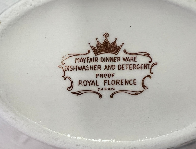 Vintage Royal Florence by Mayfair Blue & White Transferware China Set – 79 Pieces