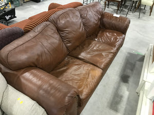 Brown Three Seater Leather Couch