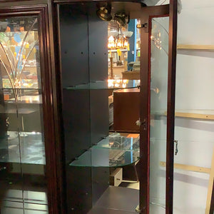 Dark Red Display Cabinet