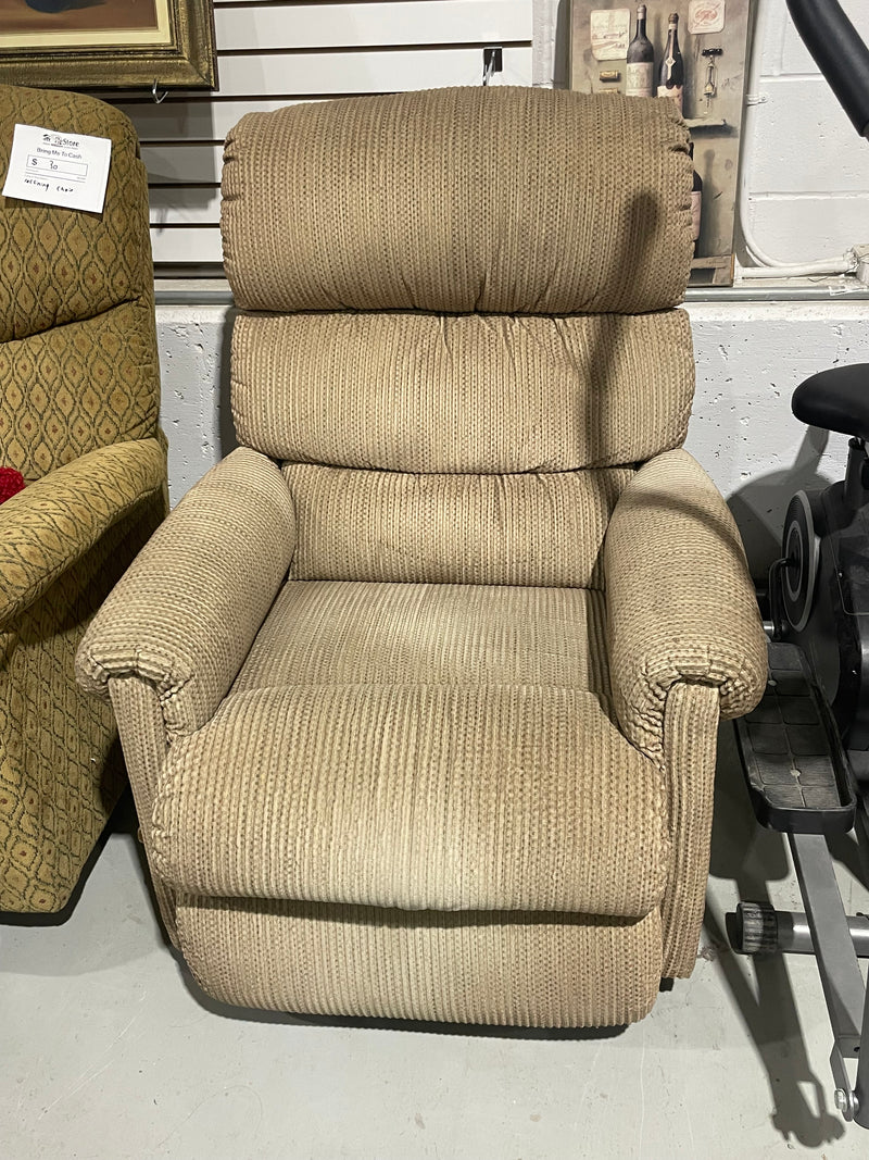 Contemporary Plush Fabric Overstuffed Recliner