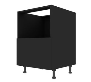 Eklipse | Onyx Base Cabinet for Microwave Oven - 1 Drawer - 24-in - Polymer - Matte Black