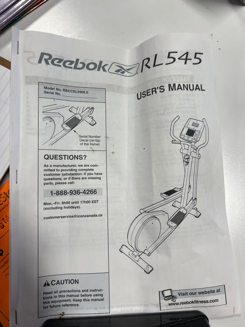 Reebok RL545 Elliptical