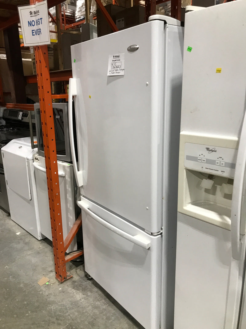 Whirlpool White Refrigerator With Bottom Freezer
