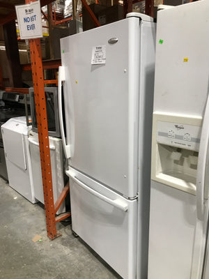 Whirlpool White Refrigerator With Bottom Freezer
