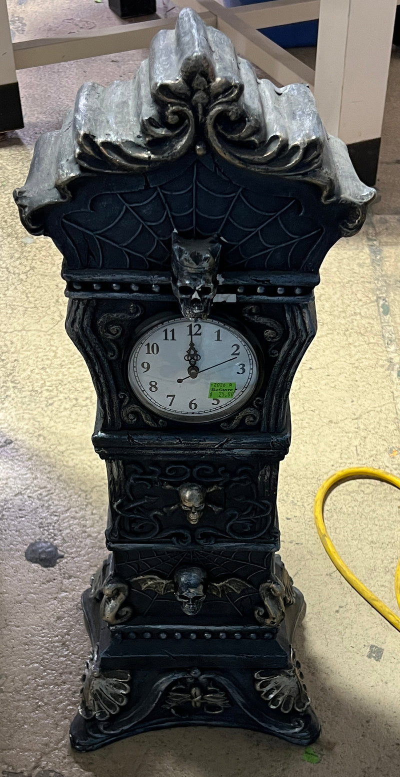 Southern Gothic Halloween Grandfather Clock Decoration