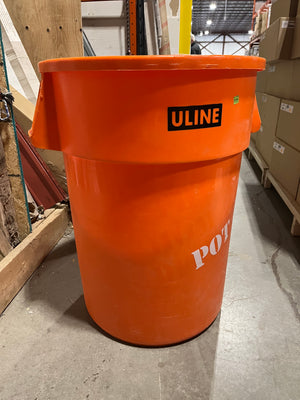 44 Gallon Orange Waste Trash Can