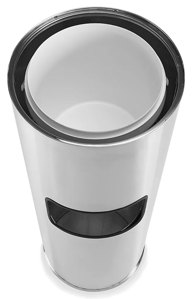 Alpine Stainless-Steel Gym Wet Wipe Dispenser with Built-in Trash Can