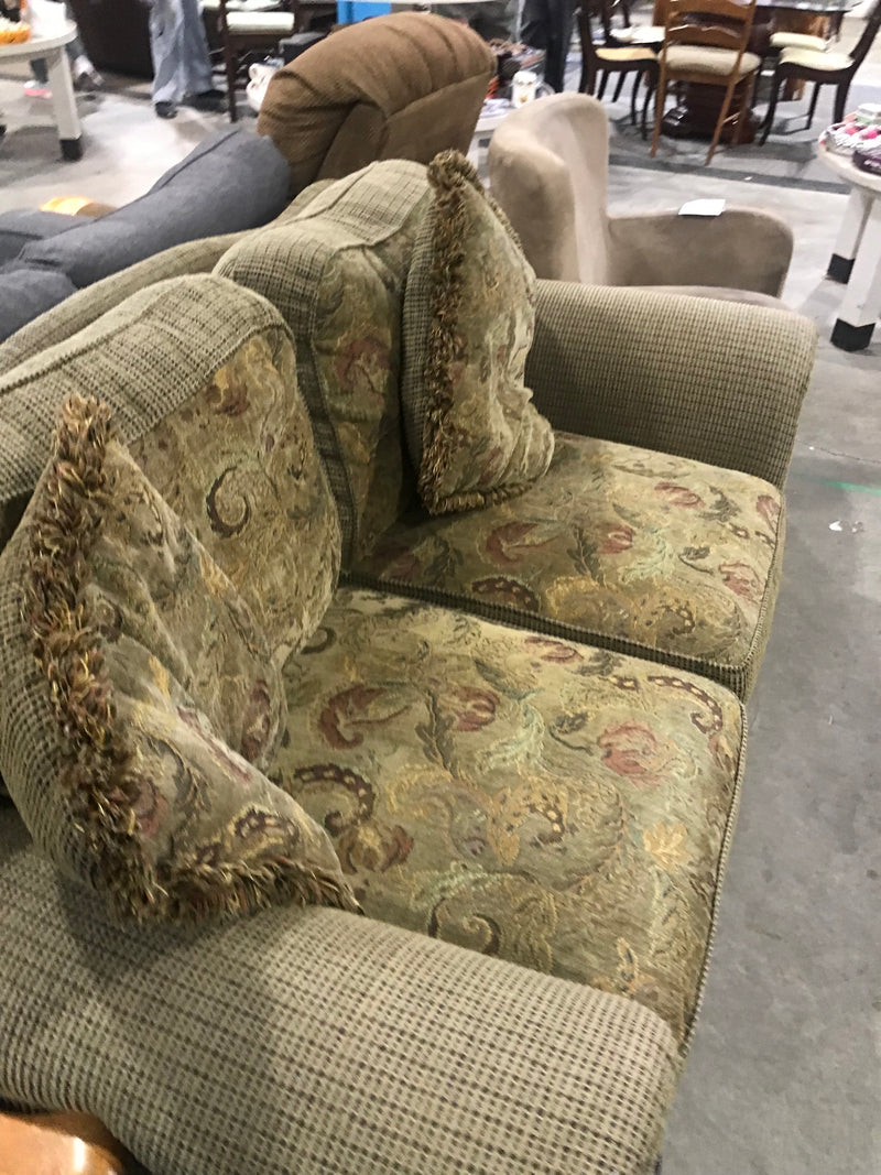 Green Patterned Sofa