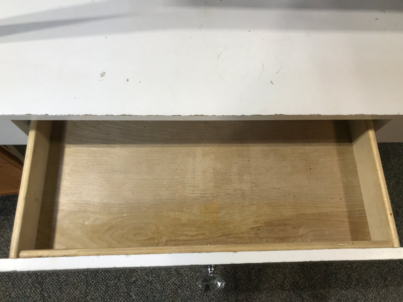 Angled Desk With Tall Tiered Shelves Attached & Outlet