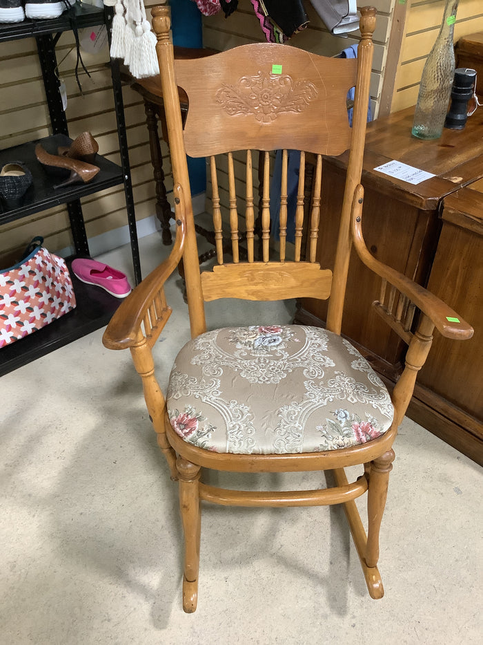 Antique Hardwood Rocking Chair