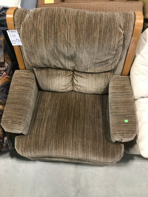 Brown Upholstered Rocking Armchair