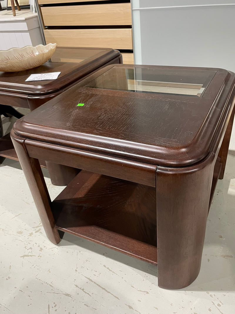 Side Table with Glass Top