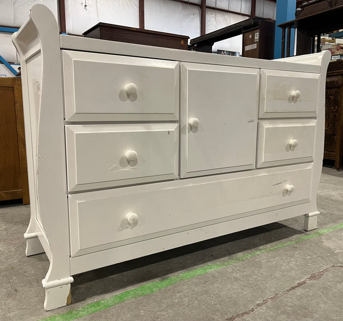 Vintage White Wooden Dresser