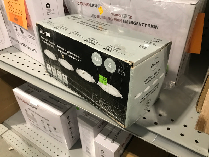 Ilume Ultra Slim LED Ceiling Light Kit of 4