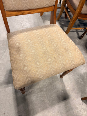 Scallop Printed Vintage Dining Chairs