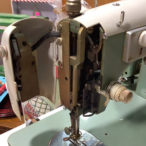 White Twin Needle Sewing Machine