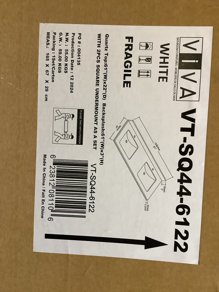 VIVA Quartz Top 2 Piece Undermount Sink