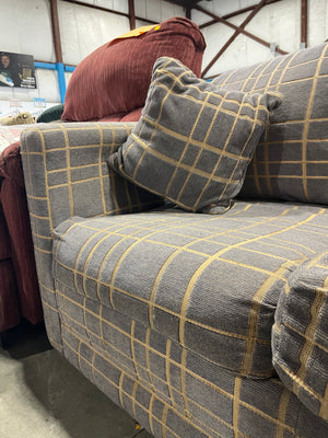 Grey & Beige Checkered Couch