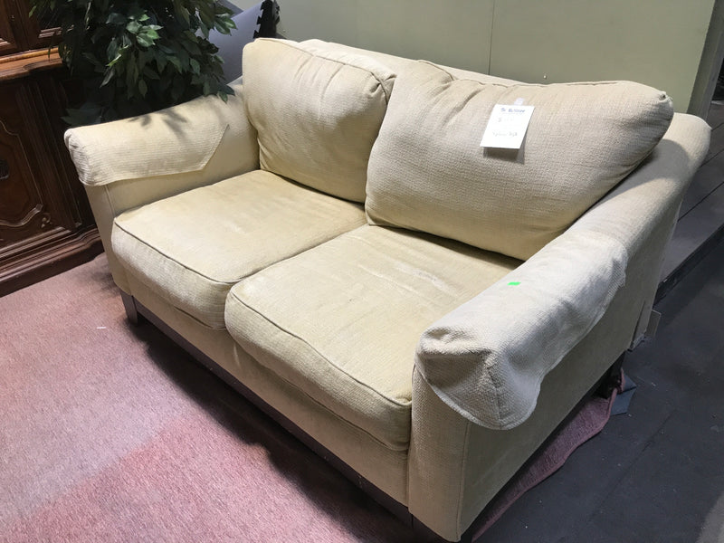 Yellow Upholstered Love-Seat