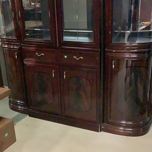 Dark Red Display Cabinet