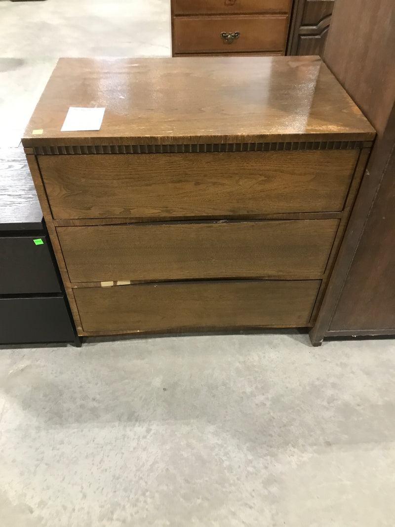 Three Drawer Wood Dresser