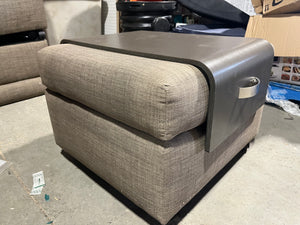 Modern Pull-Out Loveseat Sofa with Ottoman and Tray