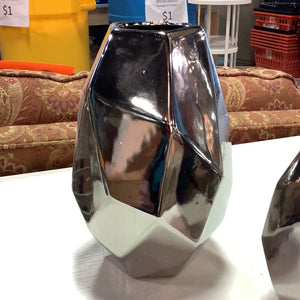 Chrome Crystal Vase