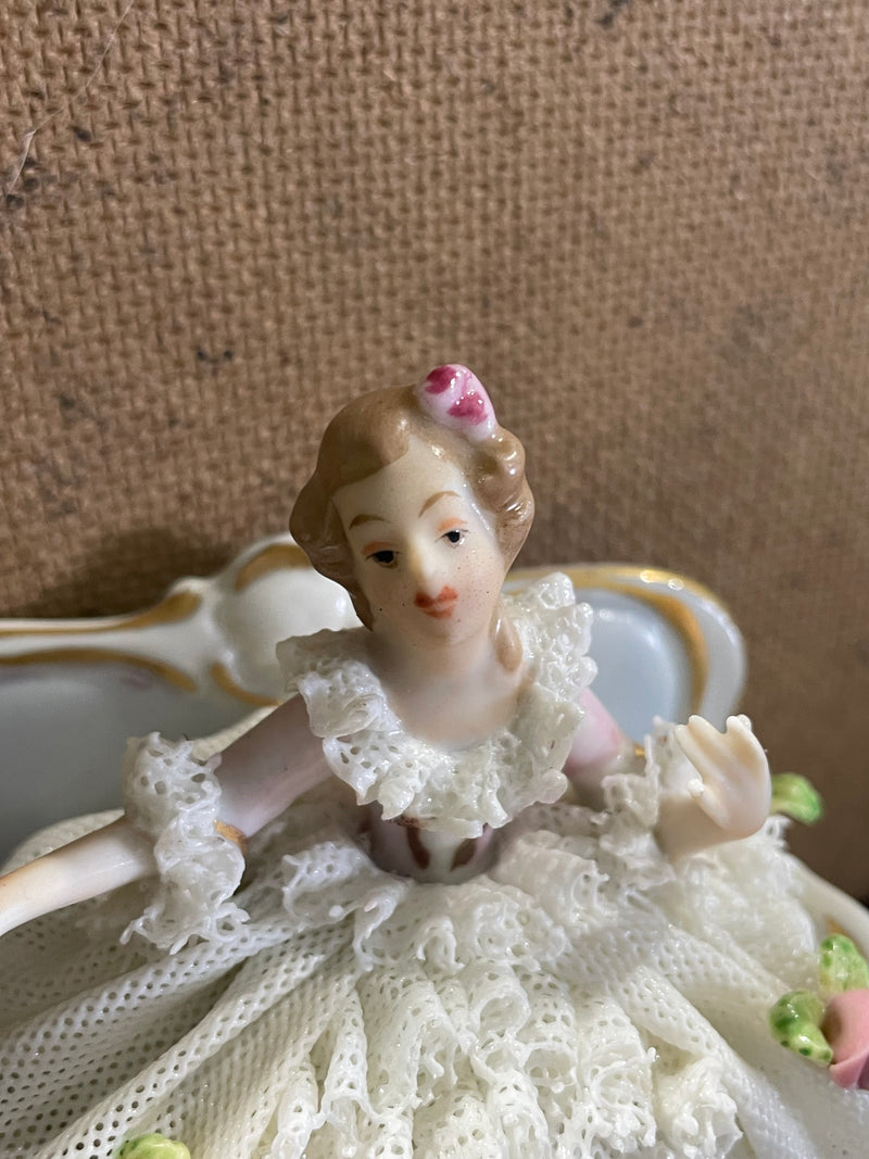 Dresden Lace Porcelain Figurine