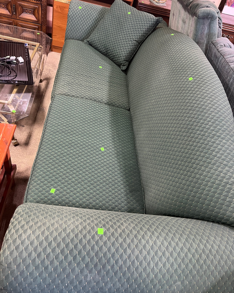 Modern Textured Upholstered Sofa with Matching Accent Pillows