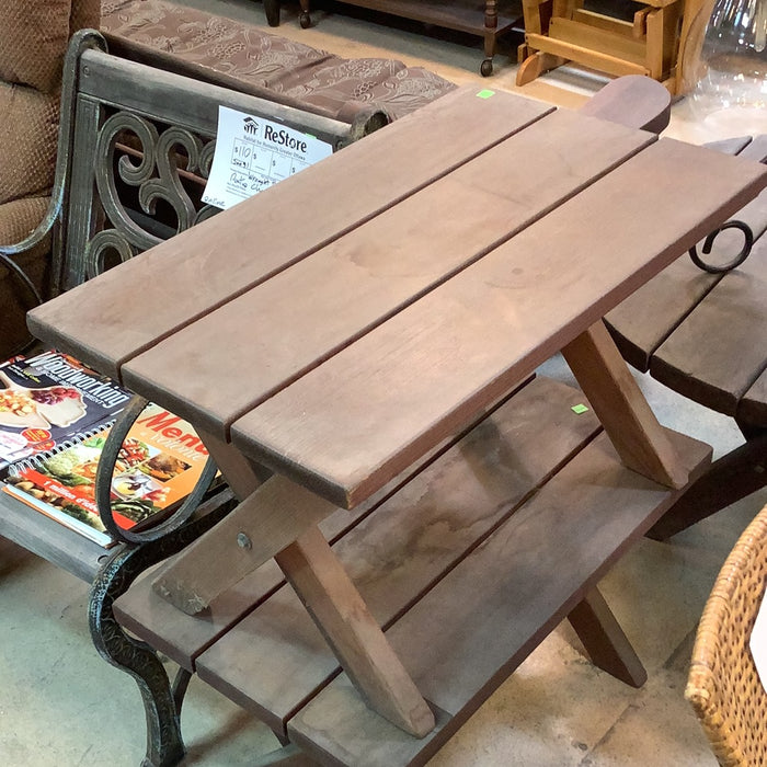 Outdoor Wooden Side Table