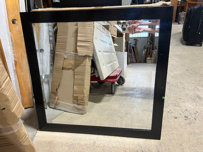 Mirror with Black Wooden Frame