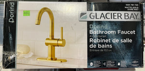 Dorind Single Hole Single-Handle High-Arc Bathroom Faucet in Matte Gold