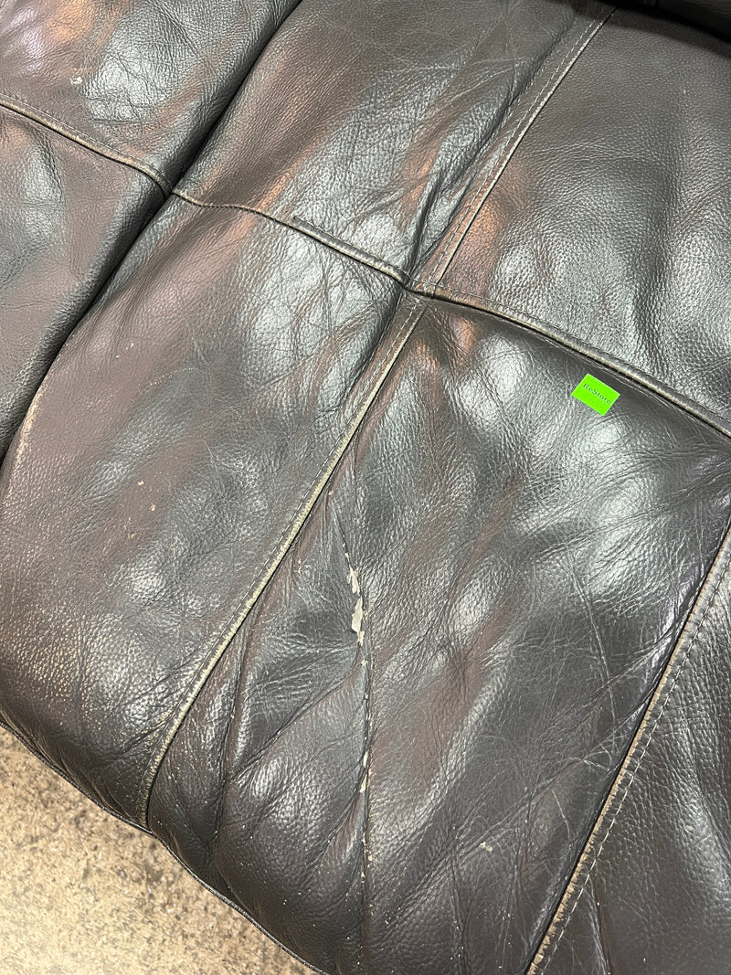Dark Brown Two-Seater Loveseat