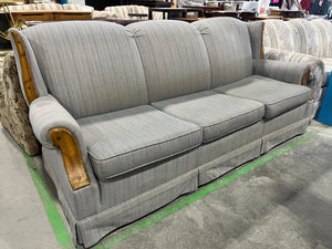 Three Seater Couch with Wood Accents