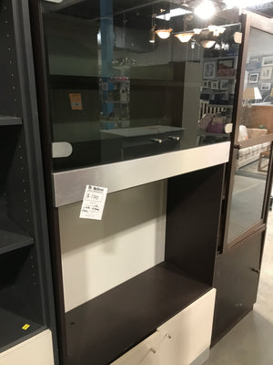 White Cabinet With Glass Doors