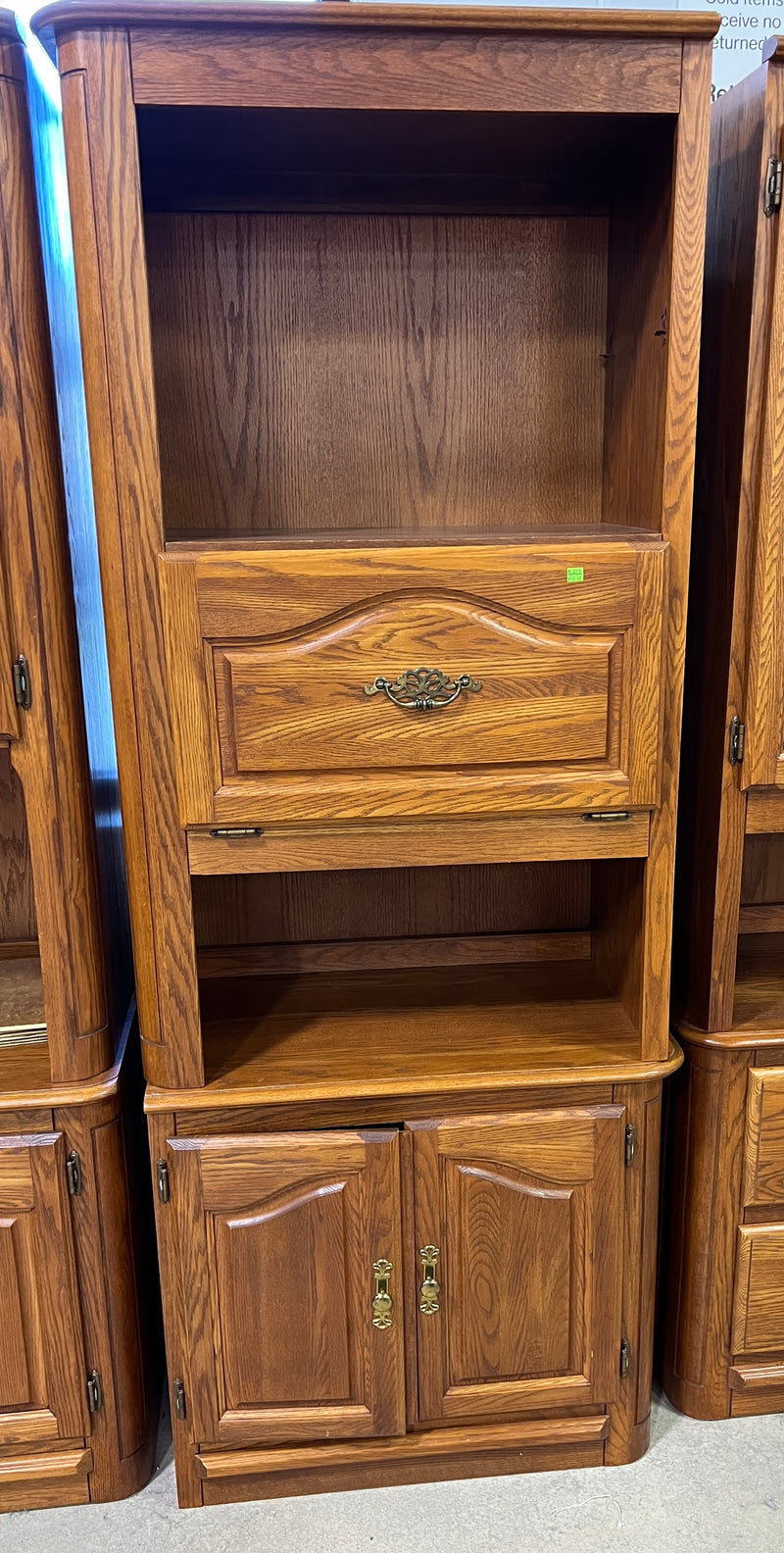 Vintage Flip-Down Bar & Display Hutch