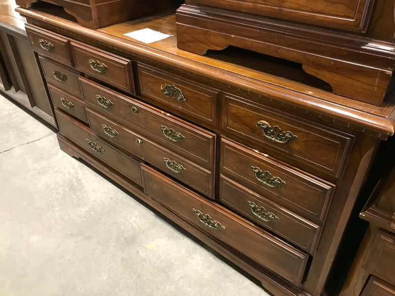 Long Wooden 7 Drawer Dresser