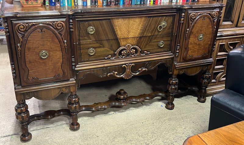 Antique Dresser with Carved Ornate Details