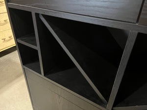 Modern Black Wood Buffet & Cabinet