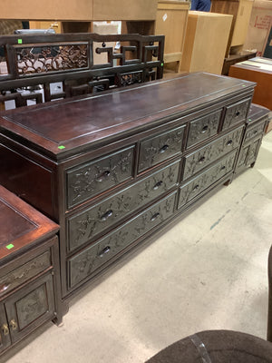 Hand-Carved Rosewood Chest-of-Drawers