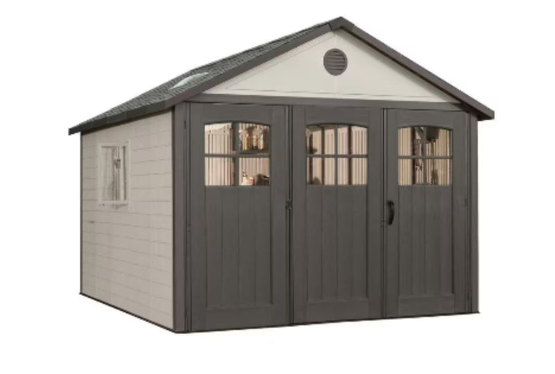 Outdoor Storage Shed with Tri-Fold Doors