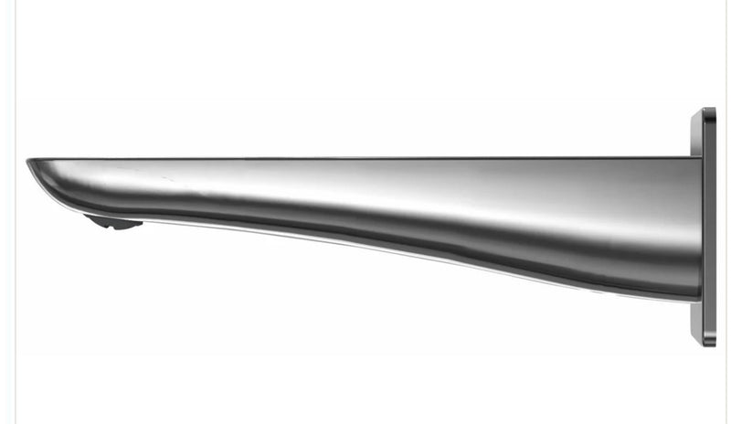 Modern S Wall Mount Tub Spout - Polished Chrome