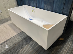 Modern Rectangular Freestanding Bathtub – White