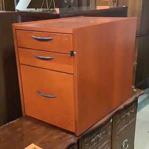 Red Wood Filing Cabinet