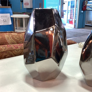 Chrome Crystal Vase