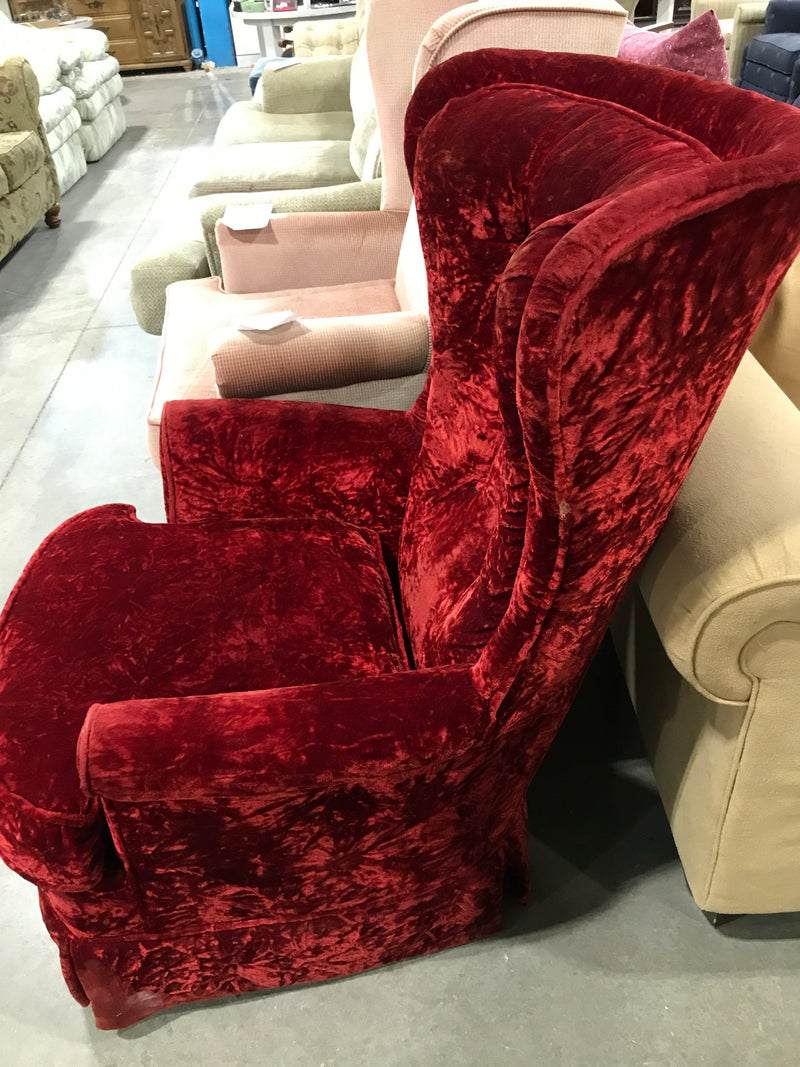 Red Valour Wingback Armchair