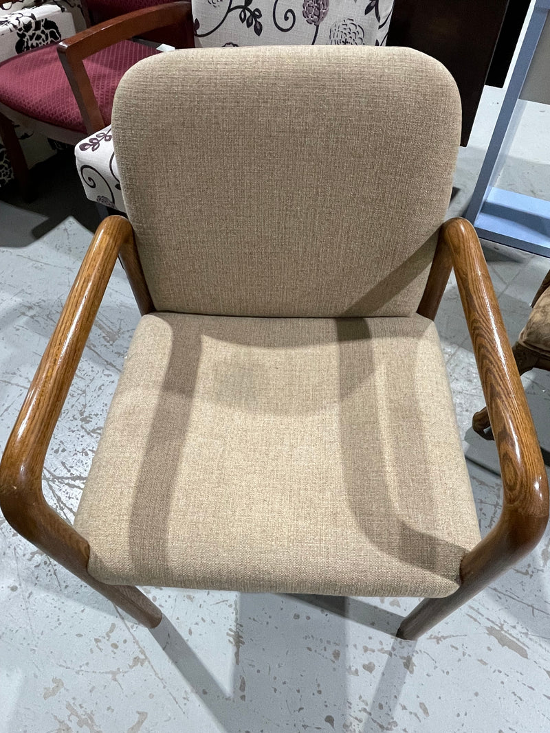 Mid-century Modern Style Upholstered Wood-frame Armchair